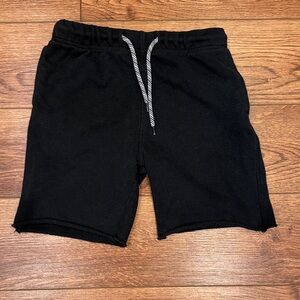 Appaman Black Knit Athletic Shorts with Chevron Drawstring